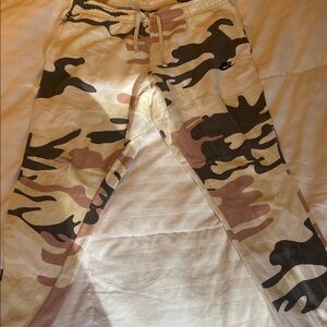 Nike Kids Camouflage Joggers - Tan and Brown